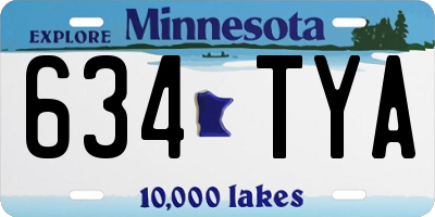 MN license plate 634TYA