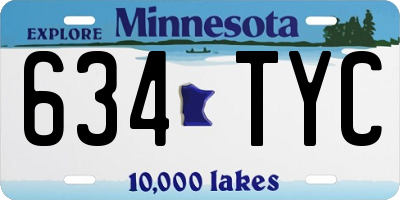MN license plate 634TYC