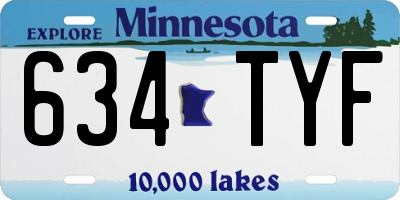 MN license plate 634TYF