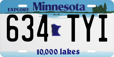 MN license plate 634TYI