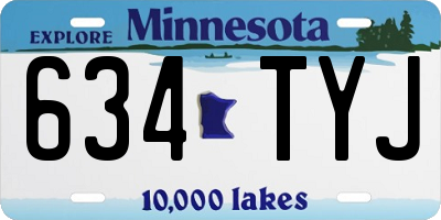MN license plate 634TYJ
