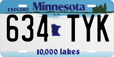 MN license plate 634TYK