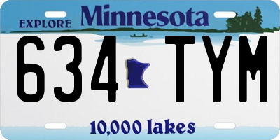 MN license plate 634TYM