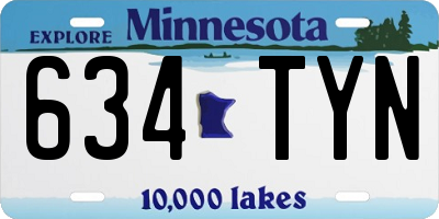 MN license plate 634TYN