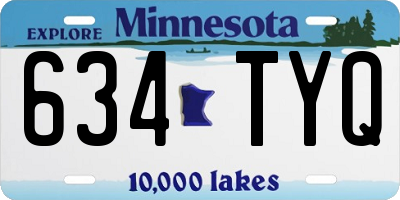 MN license plate 634TYQ