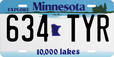 MN license plate 634TYR