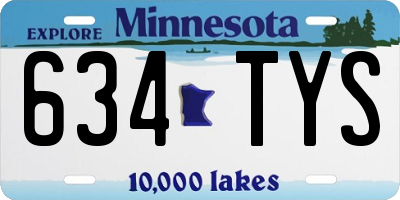 MN license plate 634TYS