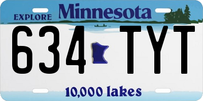 MN license plate 634TYT