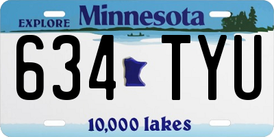 MN license plate 634TYU