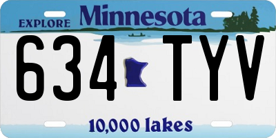 MN license plate 634TYV