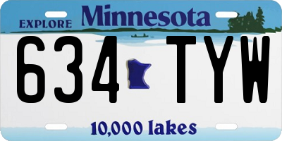MN license plate 634TYW