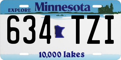 MN license plate 634TZI