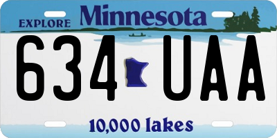 MN license plate 634UAA