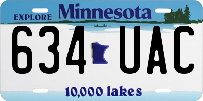 MN license plate 634UAC