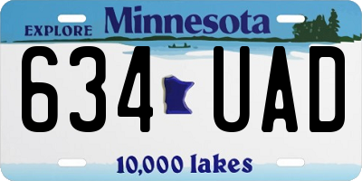 MN license plate 634UAD