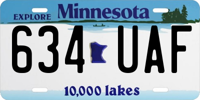 MN license plate 634UAF
