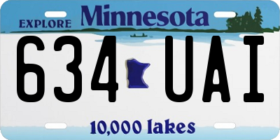 MN license plate 634UAI