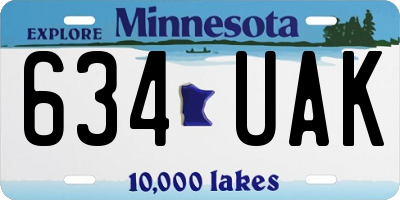 MN license plate 634UAK