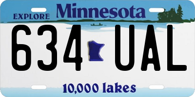 MN license plate 634UAL
