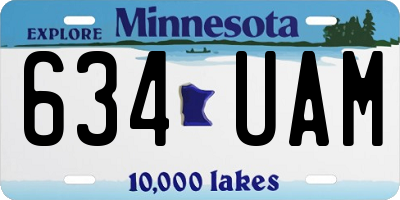 MN license plate 634UAM