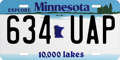 MN license plate 634UAP
