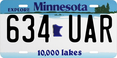 MN license plate 634UAR