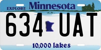 MN license plate 634UAT