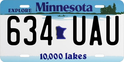 MN license plate 634UAU