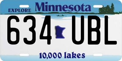 MN license plate 634UBL