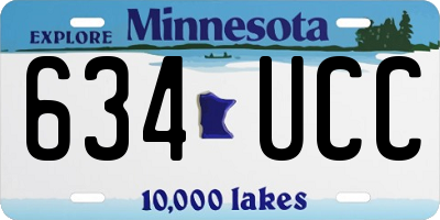 MN license plate 634UCC