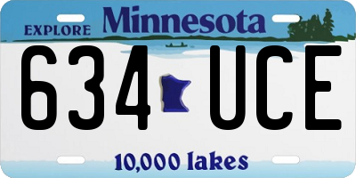MN license plate 634UCE