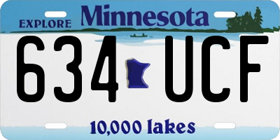 MN license plate 634UCF