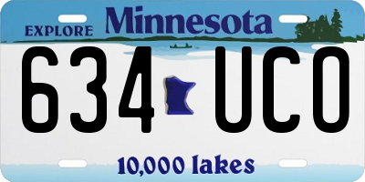 MN license plate 634UCO