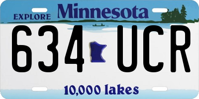 MN license plate 634UCR