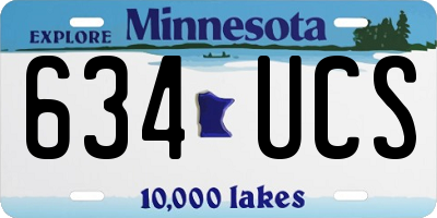 MN license plate 634UCS
