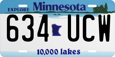 MN license plate 634UCW