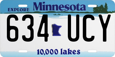 MN license plate 634UCY