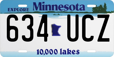 MN license plate 634UCZ