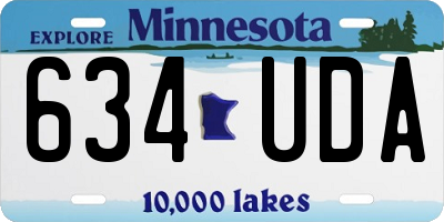 MN license plate 634UDA