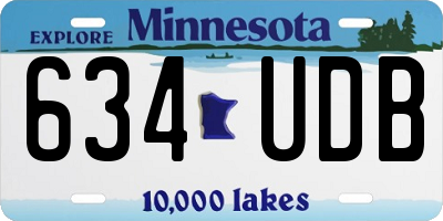 MN license plate 634UDB