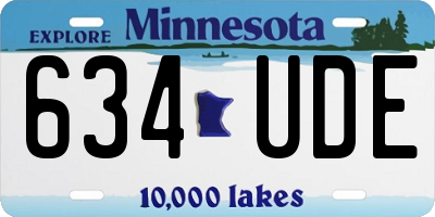 MN license plate 634UDE