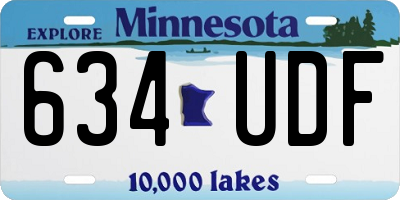 MN license plate 634UDF