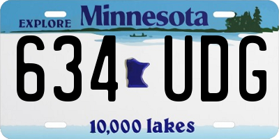 MN license plate 634UDG