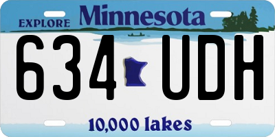 MN license plate 634UDH