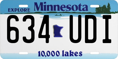 MN license plate 634UDI