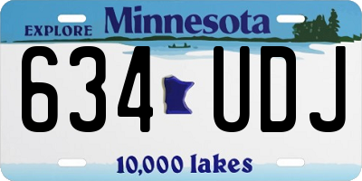 MN license plate 634UDJ