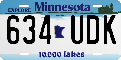 MN license plate 634UDK