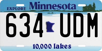 MN license plate 634UDM