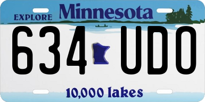 MN license plate 634UDO