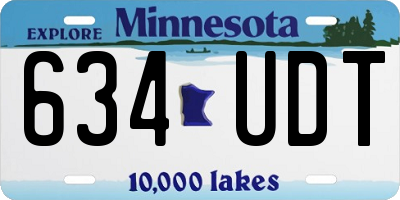 MN license plate 634UDT
